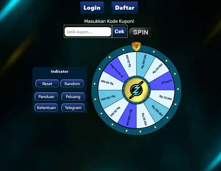 langkah pertama wheel Gledek88