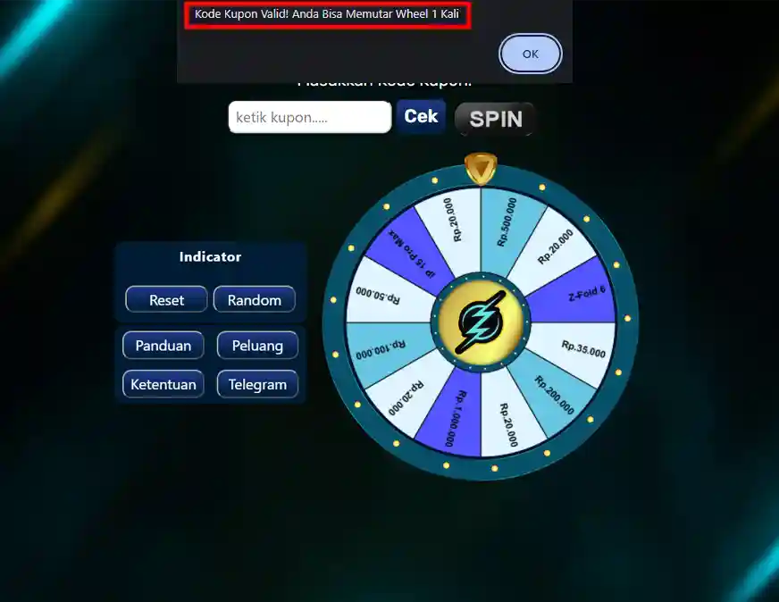 langkah pertama wheel Gledek88